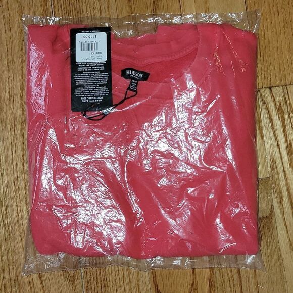 NWT Hudson French Terry Cutout Sweatshirt Curry Size XS - Picture 3 of 3